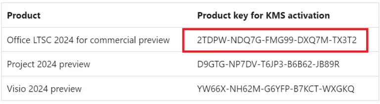 copy the product key there