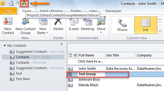 在快速访问工具栏中运行宏